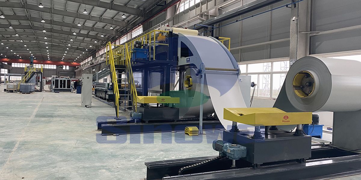 Continuous PU Sandwich Panel Production Line For Roof